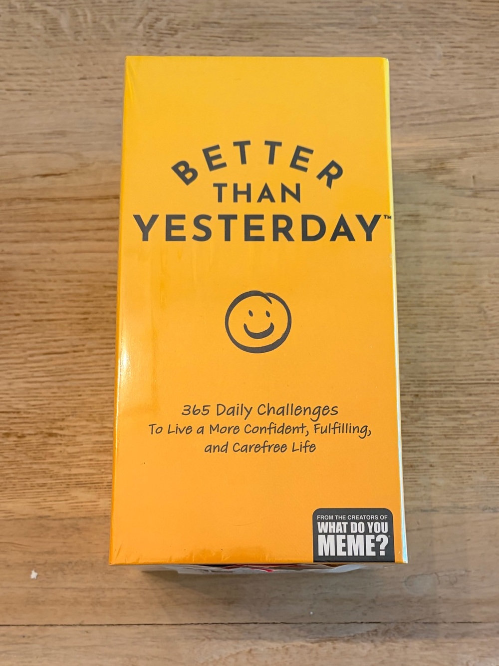 NWT- Better Than Yesterday 365 Daily Challenges Deck - Yellow Box